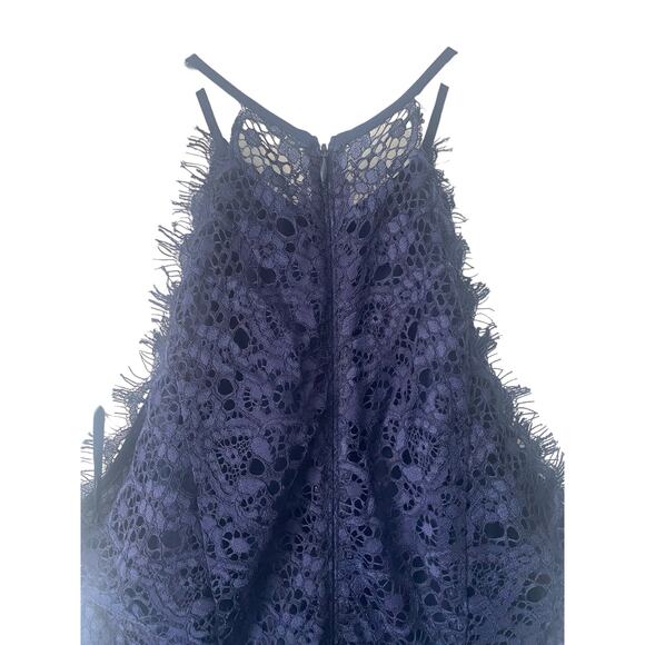ASOS NAVY LACE MIDI DRESS SIZE US 8 NWT - Picture 4 of 7